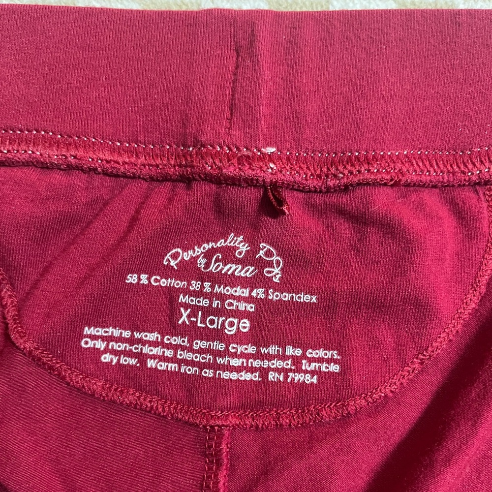 SOMA Burgundy Lounge Pants with Drawstring - Picture 5 of 5